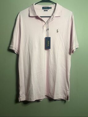 NWT Polo by Ralph Lauren Men's Classic Fit Pink Polo Shirt Medium